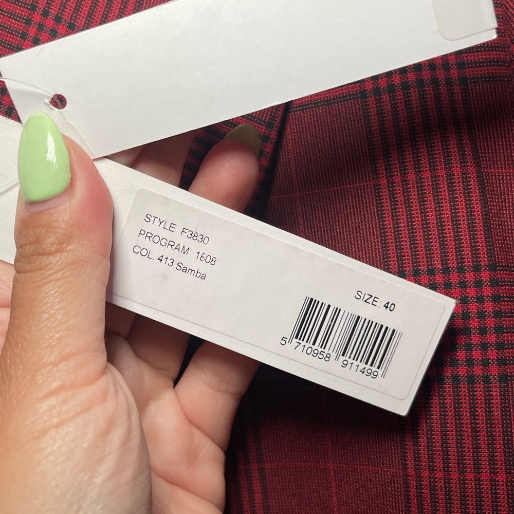 GANNI | NWT! SET! Samba Checked Suiting Blazer + Pant Size: 40 - Picture 4 of 9